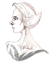 Tippi Hedren - caricatura dell